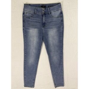 Curve Appeal Jeans Womens 12/31 Blue Light Wash Curve Creator High Rise Skinny